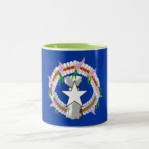 Flagge der Nördlichen Marianen Zweifarbige Tasse