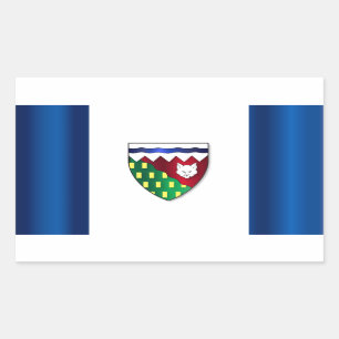 Flagge der Nordwestgebiete Rechteckiger Aufkleber