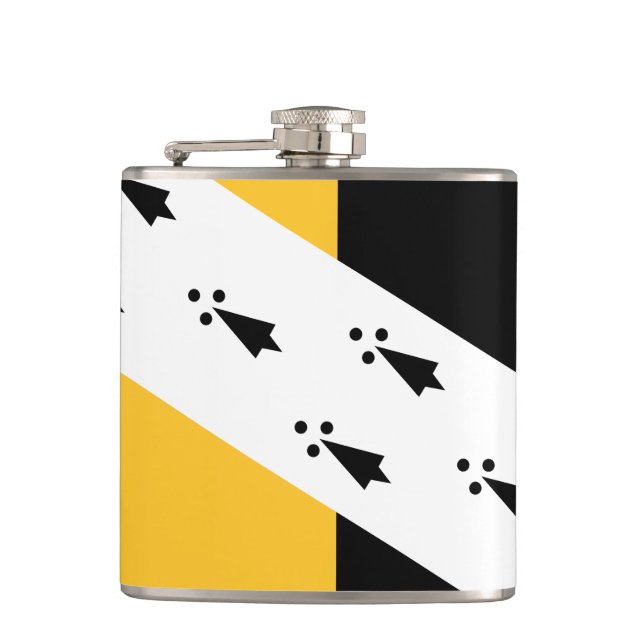 Flagge der Norfolk-Hüftkolben Flachmann (Vorderseite)