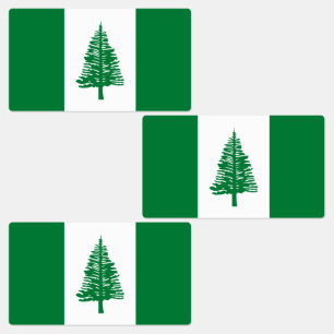 Flagge der Norfolk-Insel Etiketten