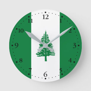 Flagge der Norfolk-Insel Runde Wanduhr