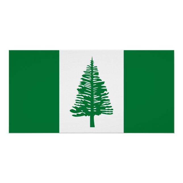 Flagge der Norfolkinsel Poster (Vorderseite)