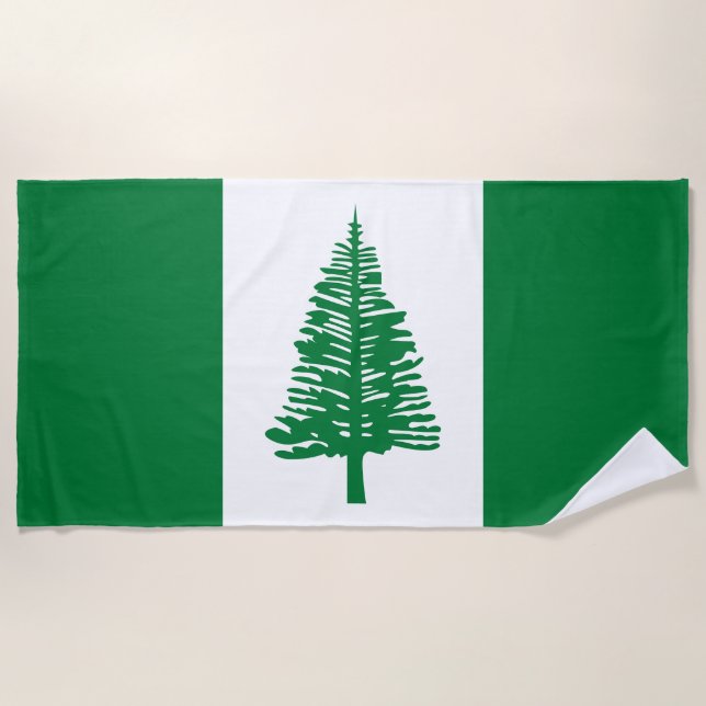 Flagge der Norfolkinsel Strandtuch (Vorderseite)