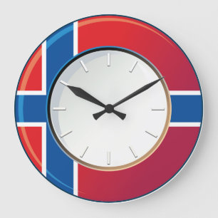 Flagge der norwegischen Uhr