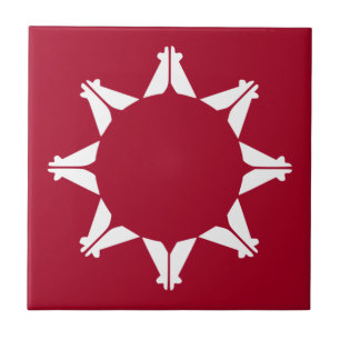 Flagge der Oglala Lakota Sioux Fliese