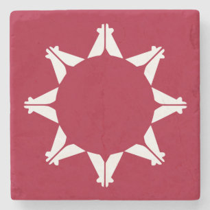 Flagge der Oglala Lakota Sioux Steinuntersetzer