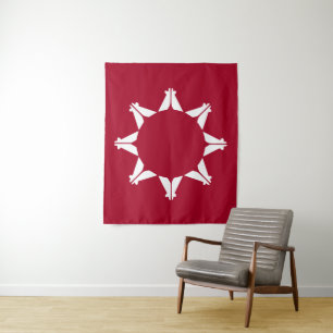 Flagge der Oglala Lakota Sioux Wandteppich