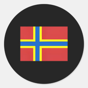 Flagge der Orkney-Inseln Schottische Inseln Runder Aufkleber