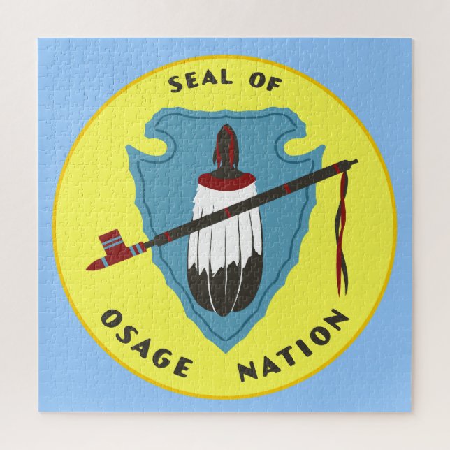 Flagge der Osage Nation  Puzzle (Vertikal)