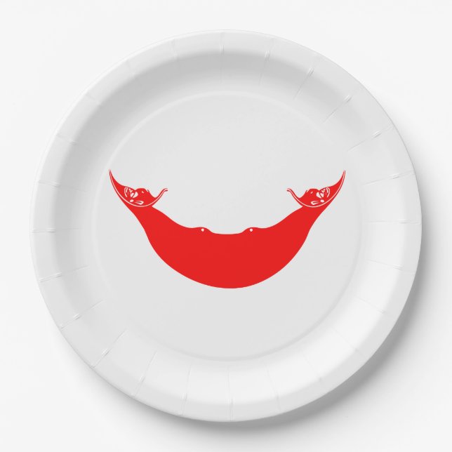 Flagge der Osterinsel (Rapa Nui) Pappteller (Vorderseite)
