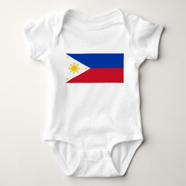 Flagge der Philippinen Baby Strampler (Vorderseite)