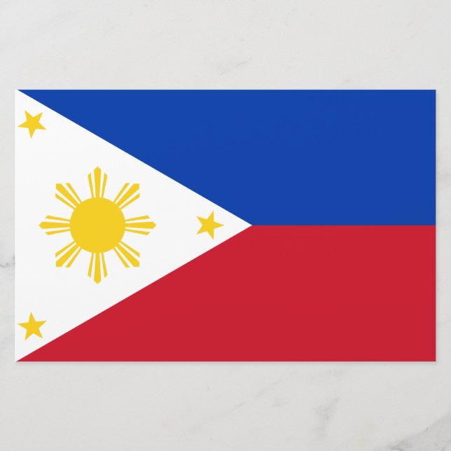 Flagge der Philippinen Briefpapier (Vorderseite)