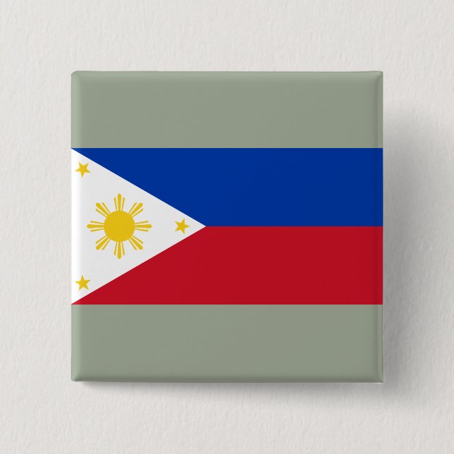 Flagge der Philippinen Button (Vorderseite)