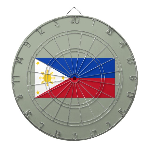 Flagge der Philippinen Dartscheibe (vorne)