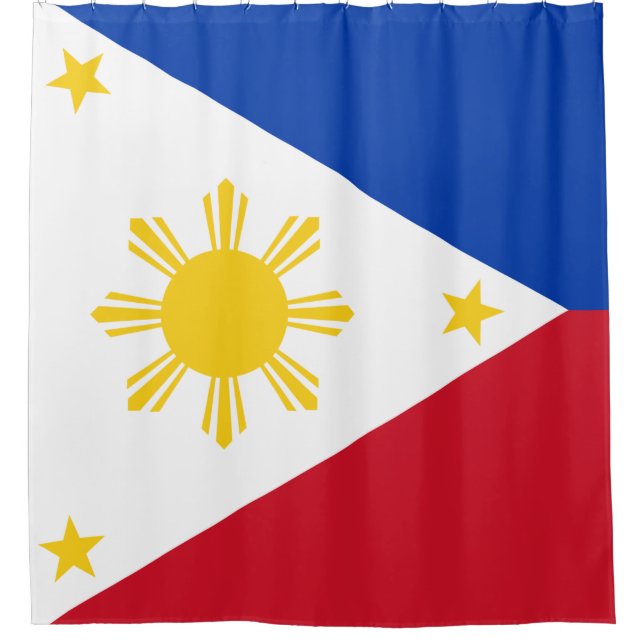 Flagge der Philippinen Duschvorhang (Vorderseite)
