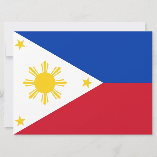 Flagge der Philippinen Karte (Vorderseite)
