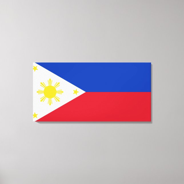 Flagge der Philippinen Leinwanddruck (Vorderseite)