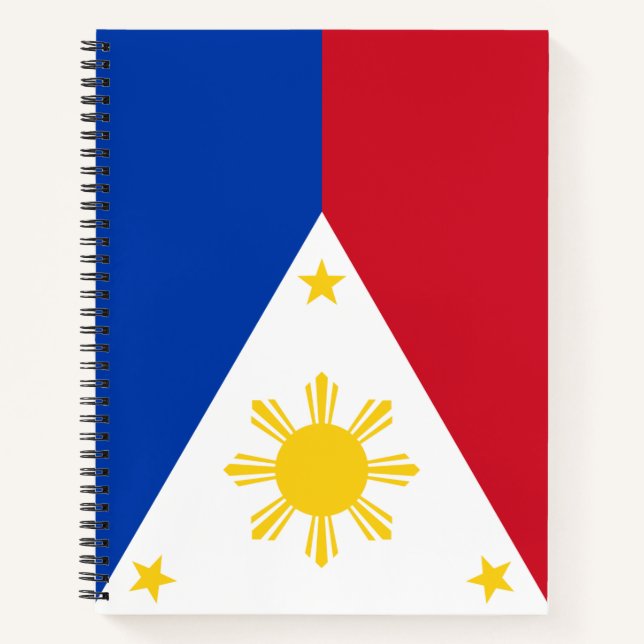 Flagge der Philippinen Notizbuch (Vorderseite)