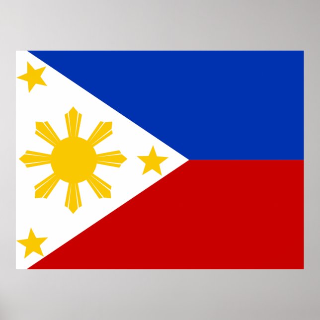 Flagge der Philippinen Poster (Vorne)