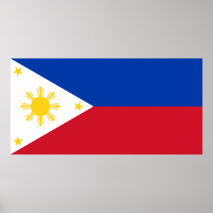 Flagge der Philippinen Poster