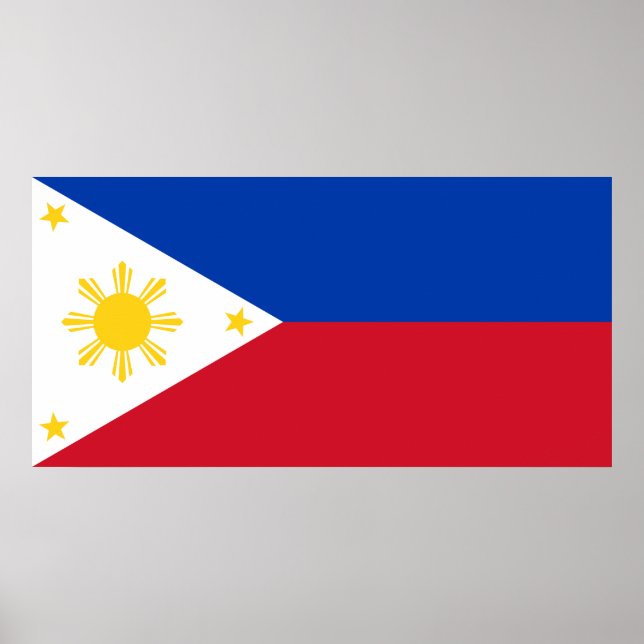 Flagge der Philippinen Poster (Vorne)