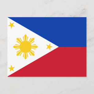 Flagge der Philippinen Postkarte