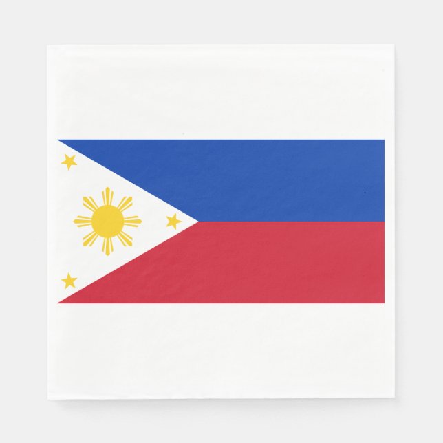 Flagge der Philippinen Serviette (Vorderseite)