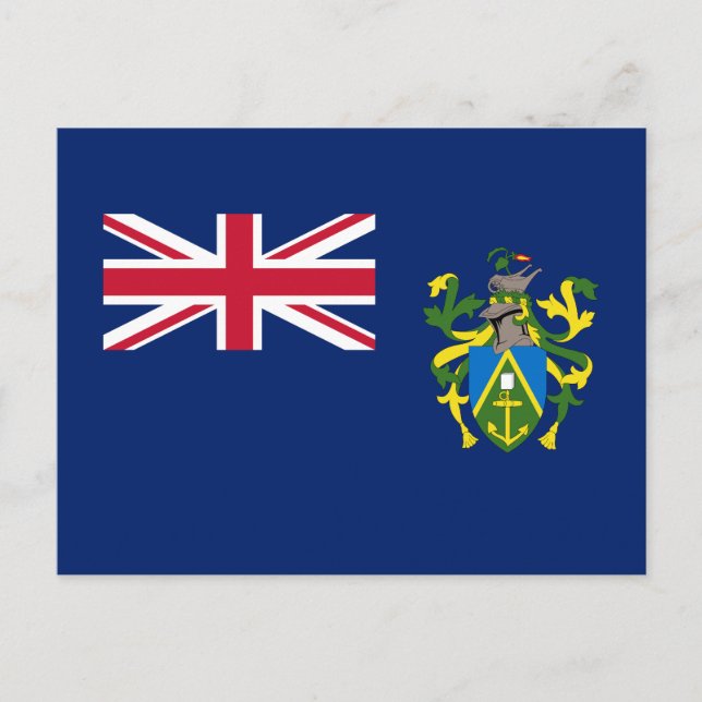 Flagge der Pitcairn-Inseln Postkarte (Vorderseite)