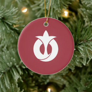 Flagge der Präfektur Aichi, Japan Keramik Ornament