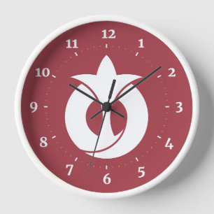 Flagge der Präfektur Aichi, Japan Uhr