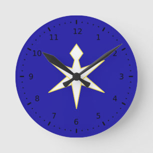 Flagge der Präfektur Chiba, Japan Runde Wanduhr