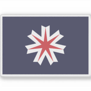 Flagge der Präfektur Hokkaido Aufkleber