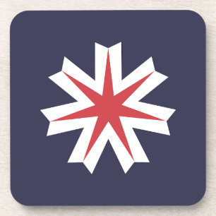 Flagge der Präfektur Hokkaido, Japan Getränkeuntersetzer