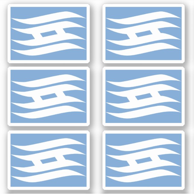 Flagge der Präfektur Hyogo, Japan Aufkleber (Vorderseite)