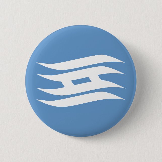 Flagge der Präfektur Hyogo, Japan Button (Vorderseite)