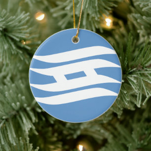 Flagge der Präfektur Hyogo, Japan Keramik Ornament