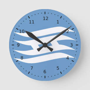 Flagge der Präfektur Hyogo, Japan Runde Wanduhr