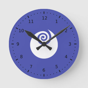 Flagge der Präfektur Ibaraki, Japan Runde Wanduhr