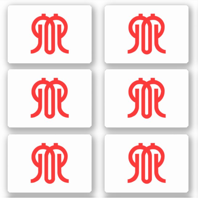 Flagge der Präfektur Kanagawa, Japan Aufkleber (Vorderseite)