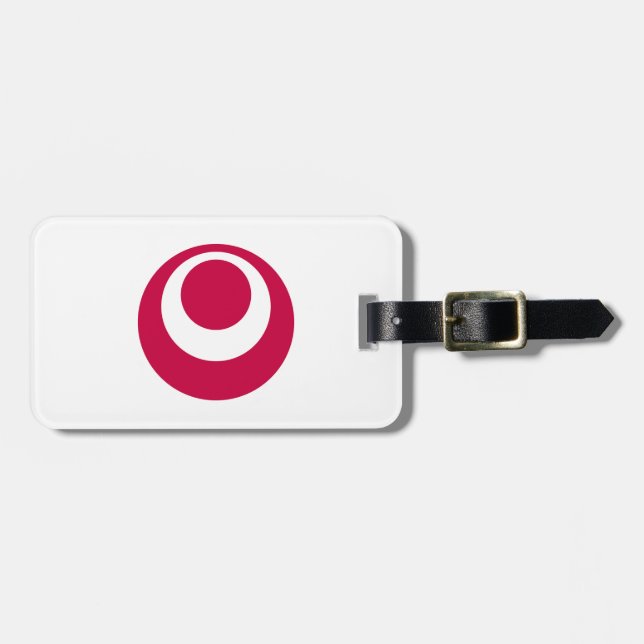 Flagge der Präfektur Okinawa, Japan Gepäckanhänger (Vorderseite horizontal)