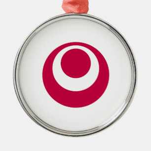 Flagge der Präfektur Okinawa, Japan Ornament Aus Metall