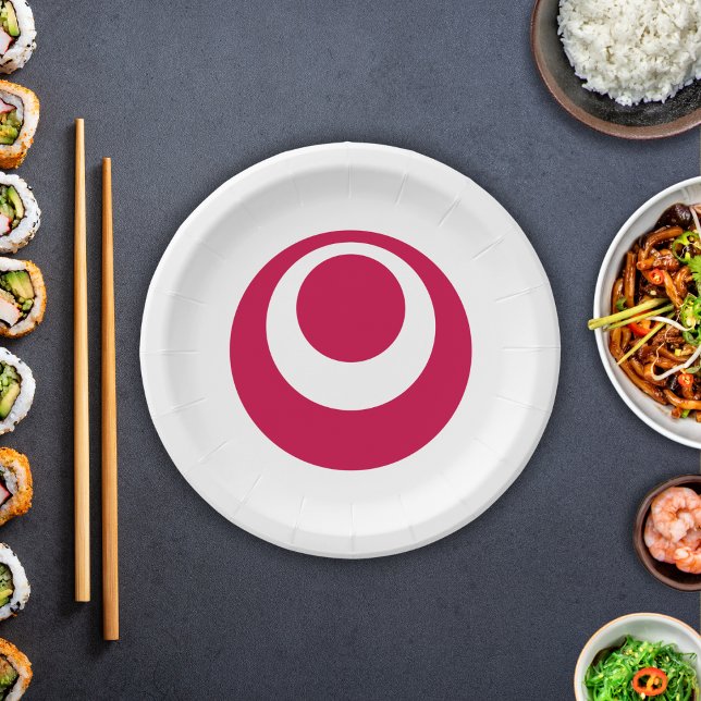 Flagge der Präfektur Okinawa, Japan Pappteller (Von Creator hochgeladen)