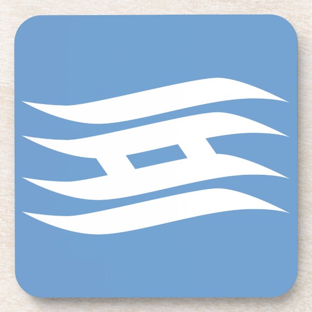 Flagge der Präfektur Osaka, Japan Getränkeuntersetzer (Vorderseite)