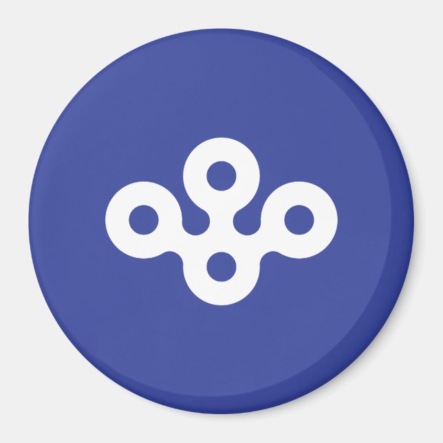 Flagge der Präfektur Osaka, Japan Magnet (Vorne)