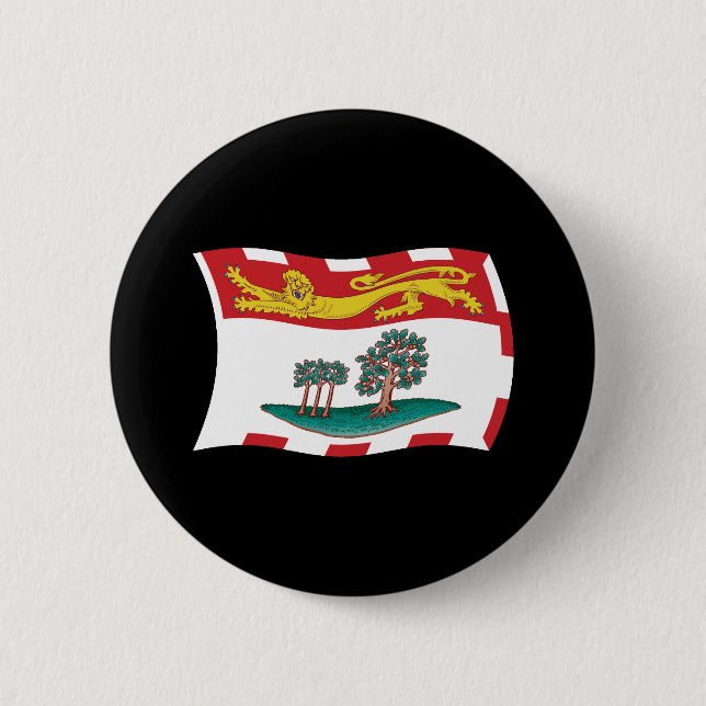 Flagge der Prinz-Edward-Insel Knopf Button (Vorderseite)