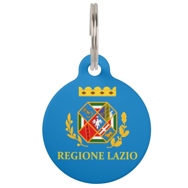 Flagge der Region Latium Haustiermarke (Vorderseite)