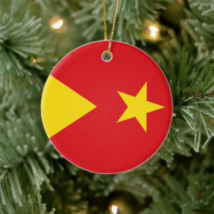 Flagge der Region Tigray Keramik Ornament