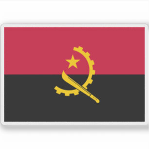 Flagge der Republik Angola Aufkleber