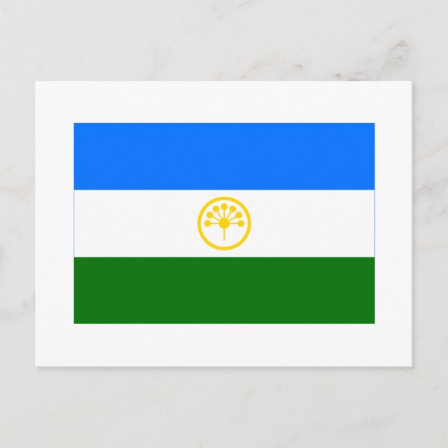 Flagge der Republik Baschkortostan Postkarte (Vorderseite)