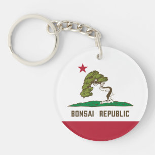Flagge der Republik Bonsai Schlüsselanhänger